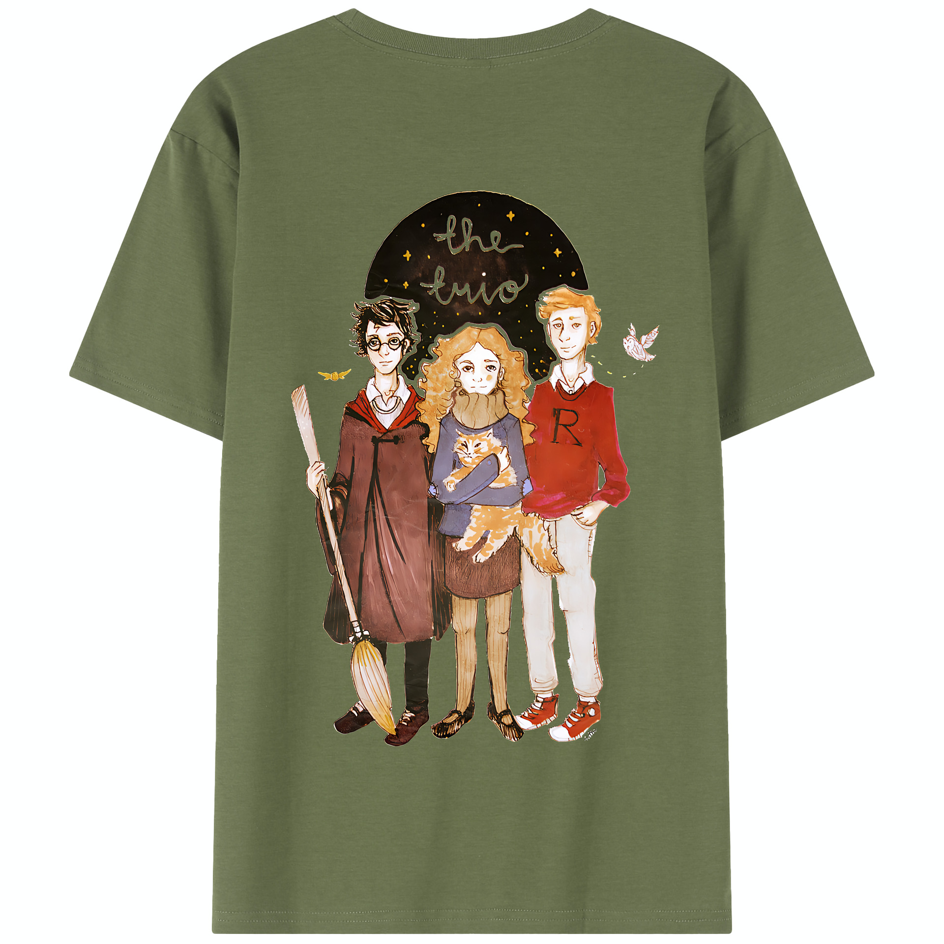 （画像用） Harry Potter ハリー・ポッターシリーズ 綿100％半袖Tシャツ（背面プリント）
